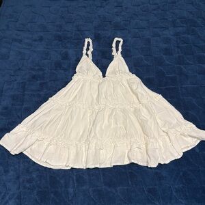 Princess Polly Women White Ruffle Tiered Romeo Mini Dress